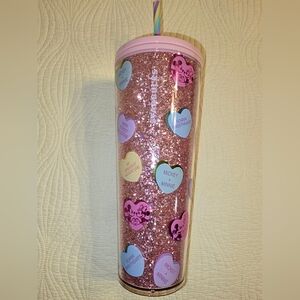 NWT Disney X Starbucks Valentine Limited Edition Valentine Glitter Tumbler